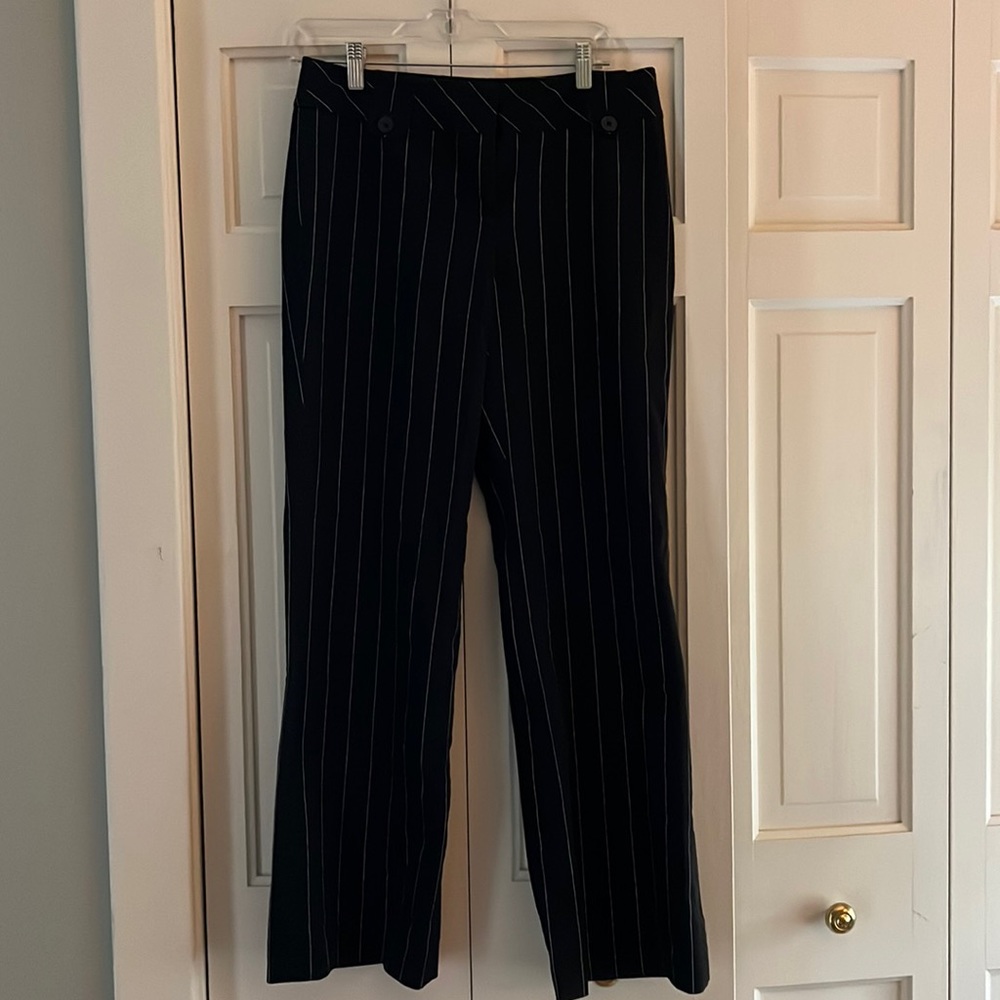 Black Pin Striped Ann Taylor Loft Trousers